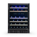 24 In. Built-In 46 Bottle Dual Zone Wine Cooler in Black L507405
