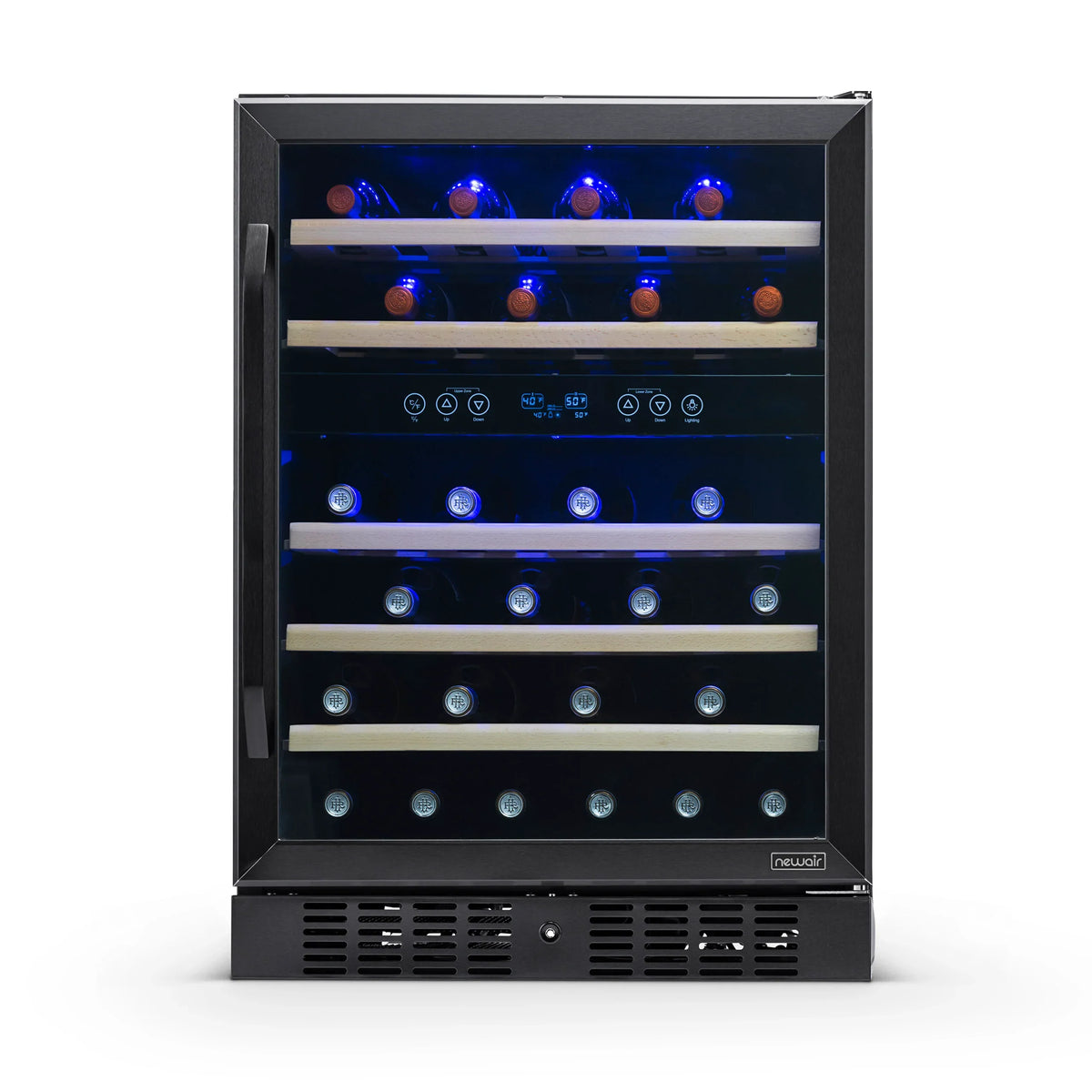 24 In. Built-In 46 Bottle Dual Zone Wine Cooler in Black L507405