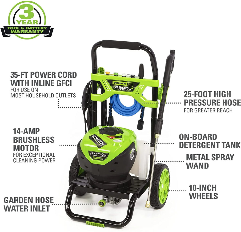 2300-PSI 14 Amp 2.3-GPM Brushless Pressure Washer B9300