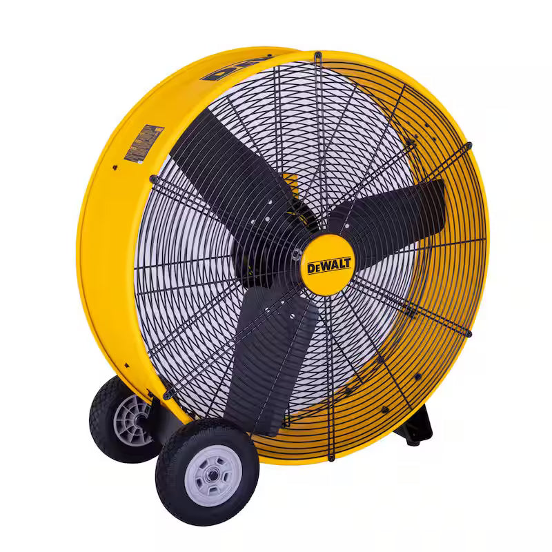 Yellow 3 Speed Drum Fan R1606