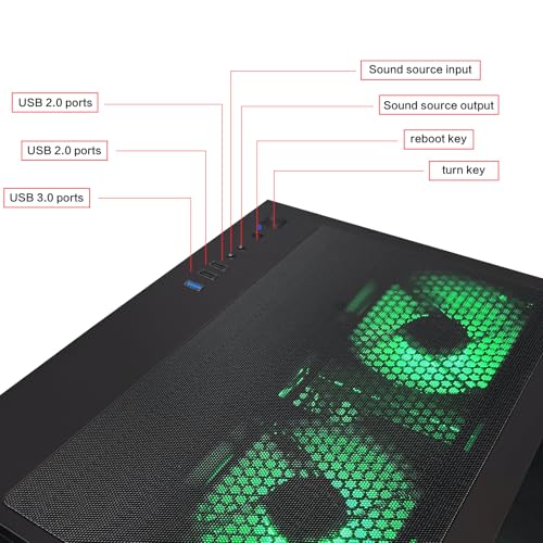 Intel Core i5 13400F RTX 5060 8G 32GB DDR4 RAM 1TB SSD ARGB Fan Gaming Desktop Computer Z139723