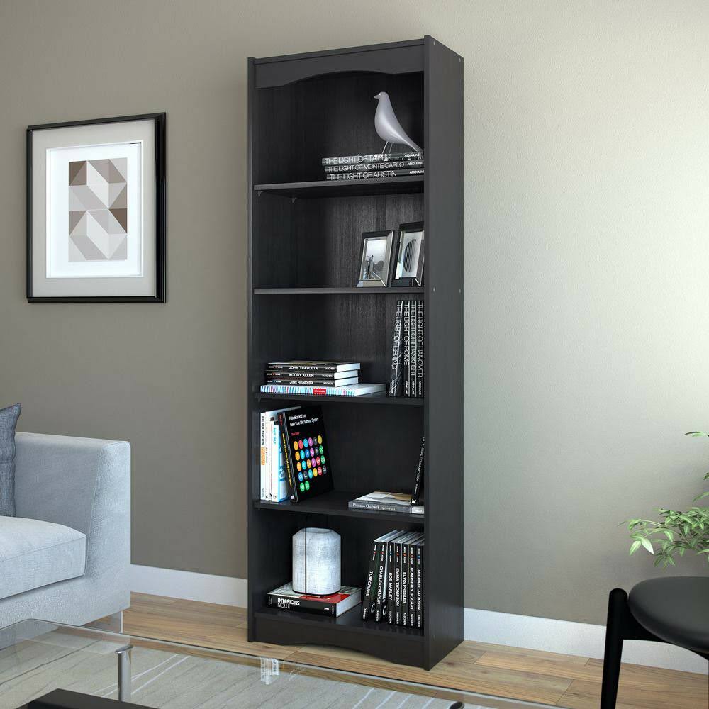Midnight Black Tall Bookcase Q894774
