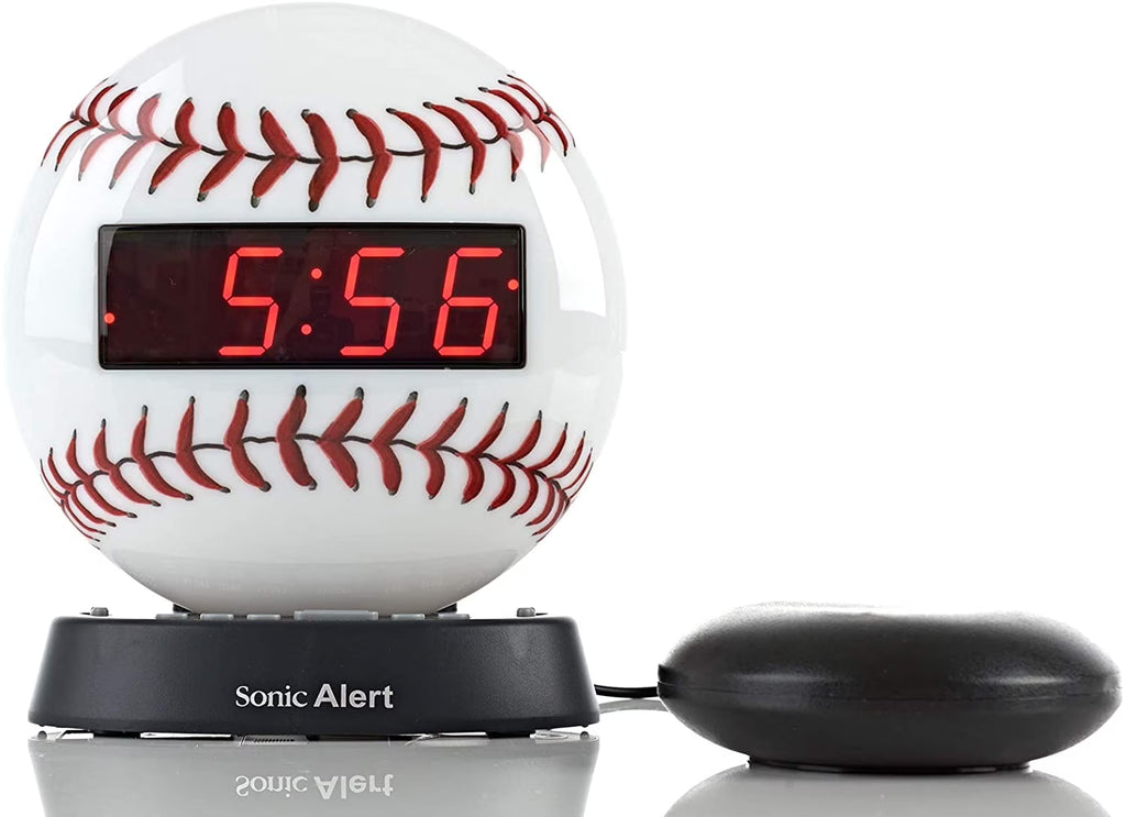 White Digital Alarm Clock with Bed Shaker Y4465