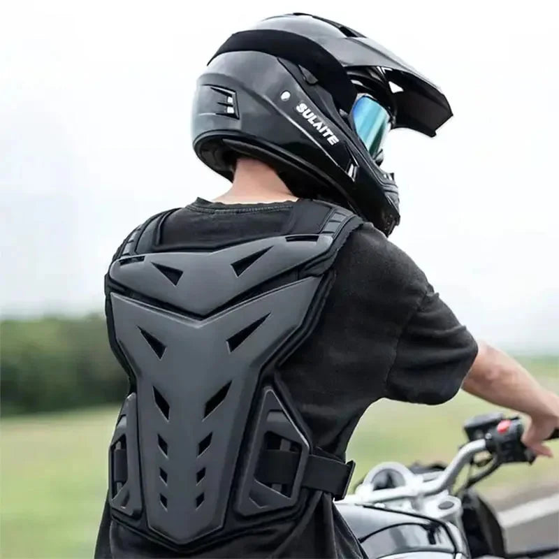 Black Motocross Body Armor Motorcycle Jacket with Back Chest Protector G927146
