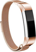 Metal Loop Bands Compatible with Fitbit Alta/HR, Stainless Steel Mesh Magnetic Adjustable Wristband N6686