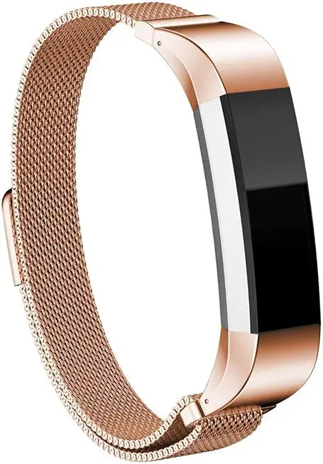 Metal Loop Bands Compatible with Fitbit Alta/HR, Stainless Steel Mesh Magnetic Adjustable Wristband N6686
