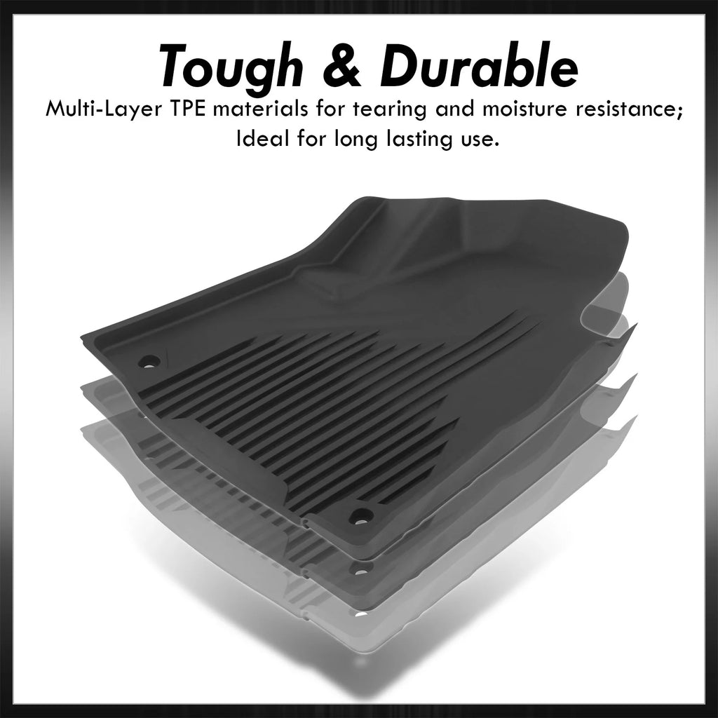 All Weather Heavy Duty Rubber Floor Mats Liner Front & Rear Set O371