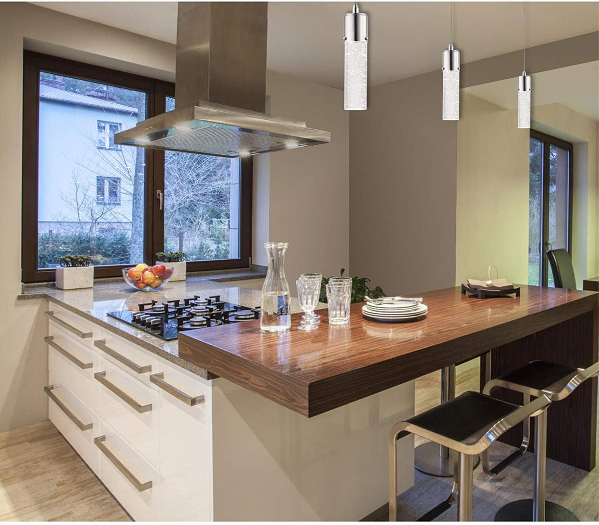 2-Pack Chrome LED Mini-Pendants R343925