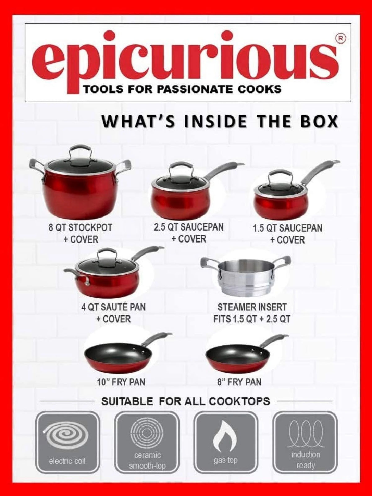 11 Piece Stainless Steel Cookware Set K39202