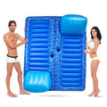 2-Person Inflatable Swimming Pool Lounge Raft with Cup Holders D958