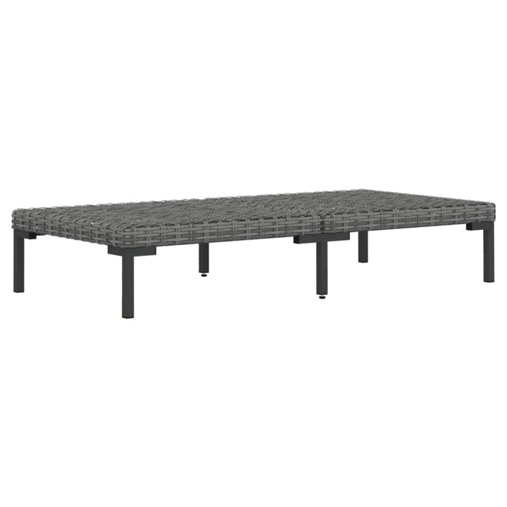 4 Piece Poly Rattan Outdoor Sectional Sofa Set with Cushions Steel Frame V5566