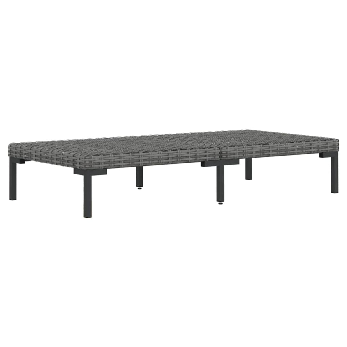 4 Piece Poly Rattan Outdoor Sectional Sofa Set with Cushions Steel Frame V5566
