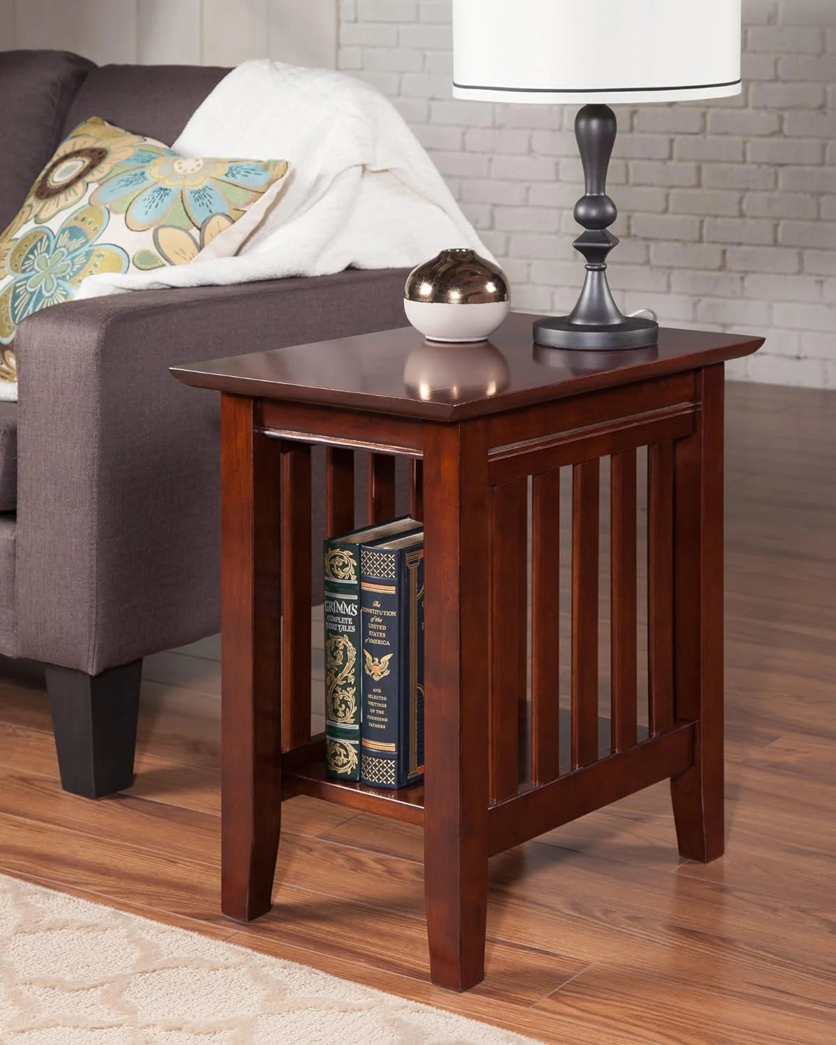 Walnut Chair Side Table O38681