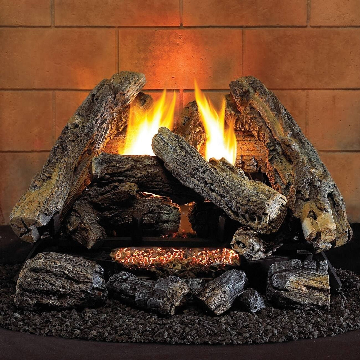 18” Ventless Liquid Propane Gas Log Set N655