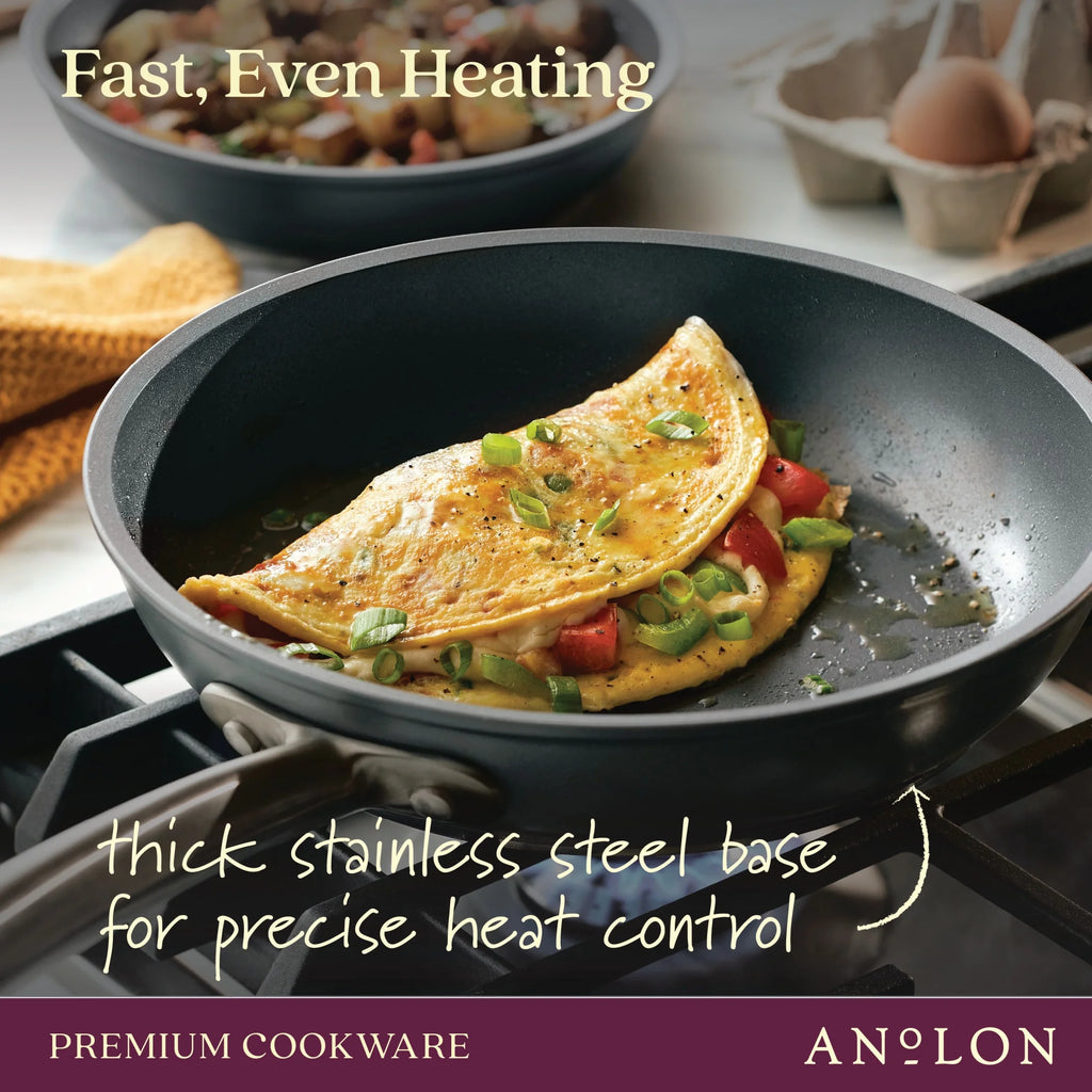 2 Piece Hard-Anodized Nonstick Frying Pan Set X478199