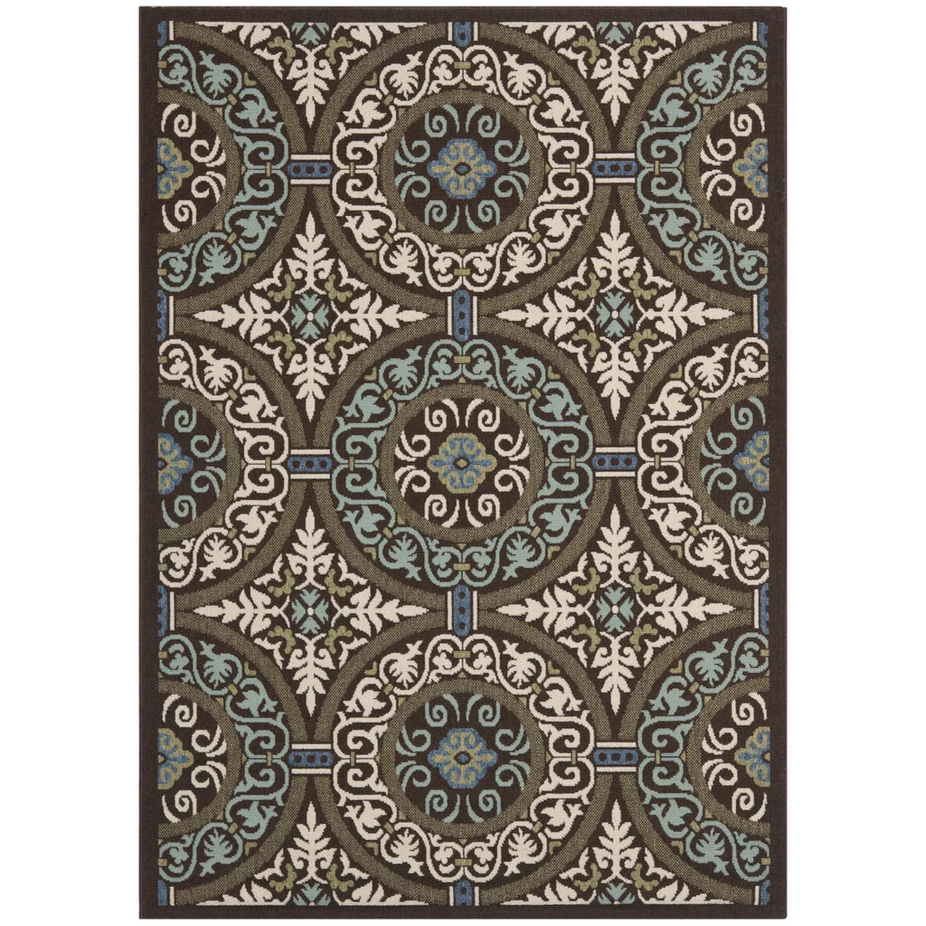 6'7" x 9'6" Geometric Indoor/Outdoor Area Rug Z761372