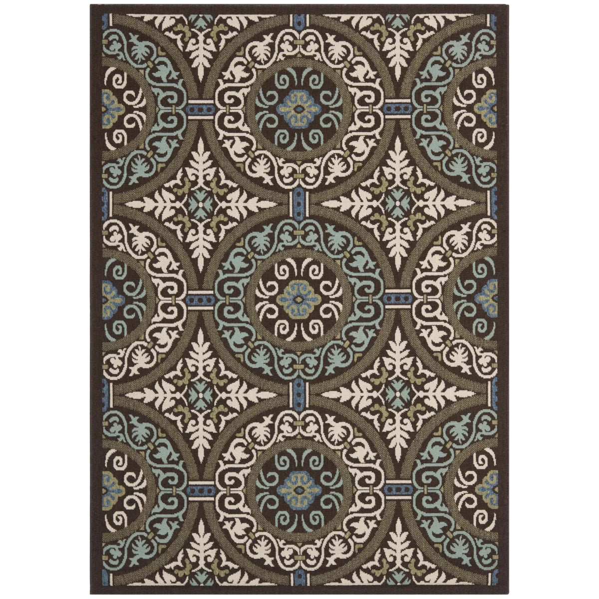 6'7" x 9'6" Geometric Indoor/Outdoor Area Rug Z761372