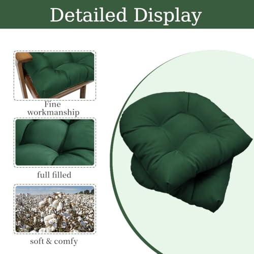 Waterproof Tufted Chair Cushions Set of 2 Black M715862