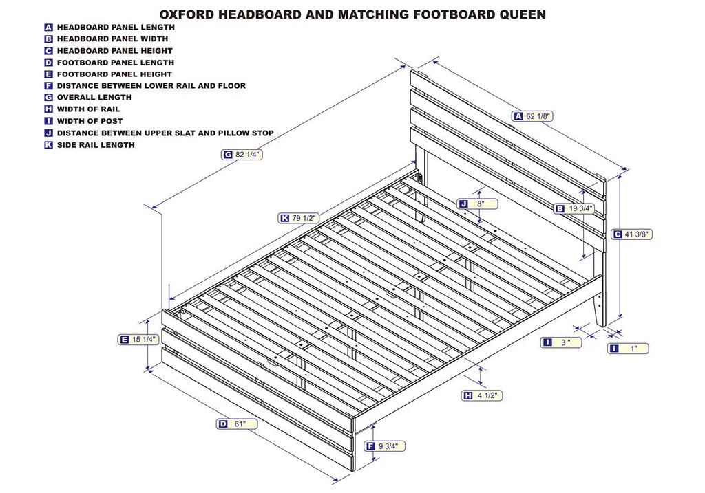 Queen Bed with Footboard and USB Charger M461214