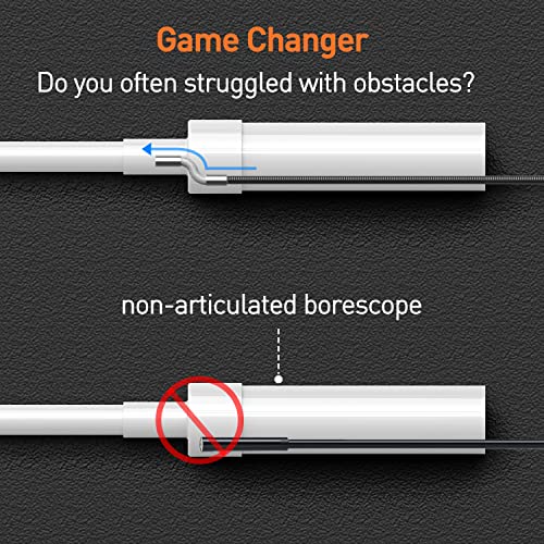10FT Articulating Borescope Inspection Camera with Two-Way Steering H8954