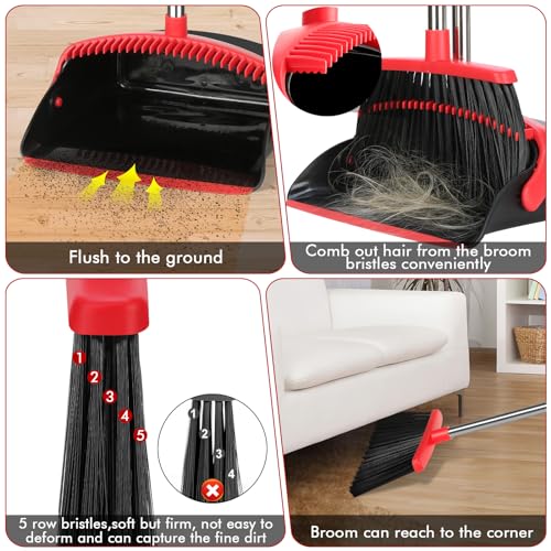 11.8" Broom and Dustpan Set with Extendable Handle J80277