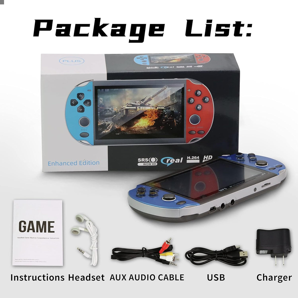 Handheld Game Console 4.3 Inch Screen 8G N669305