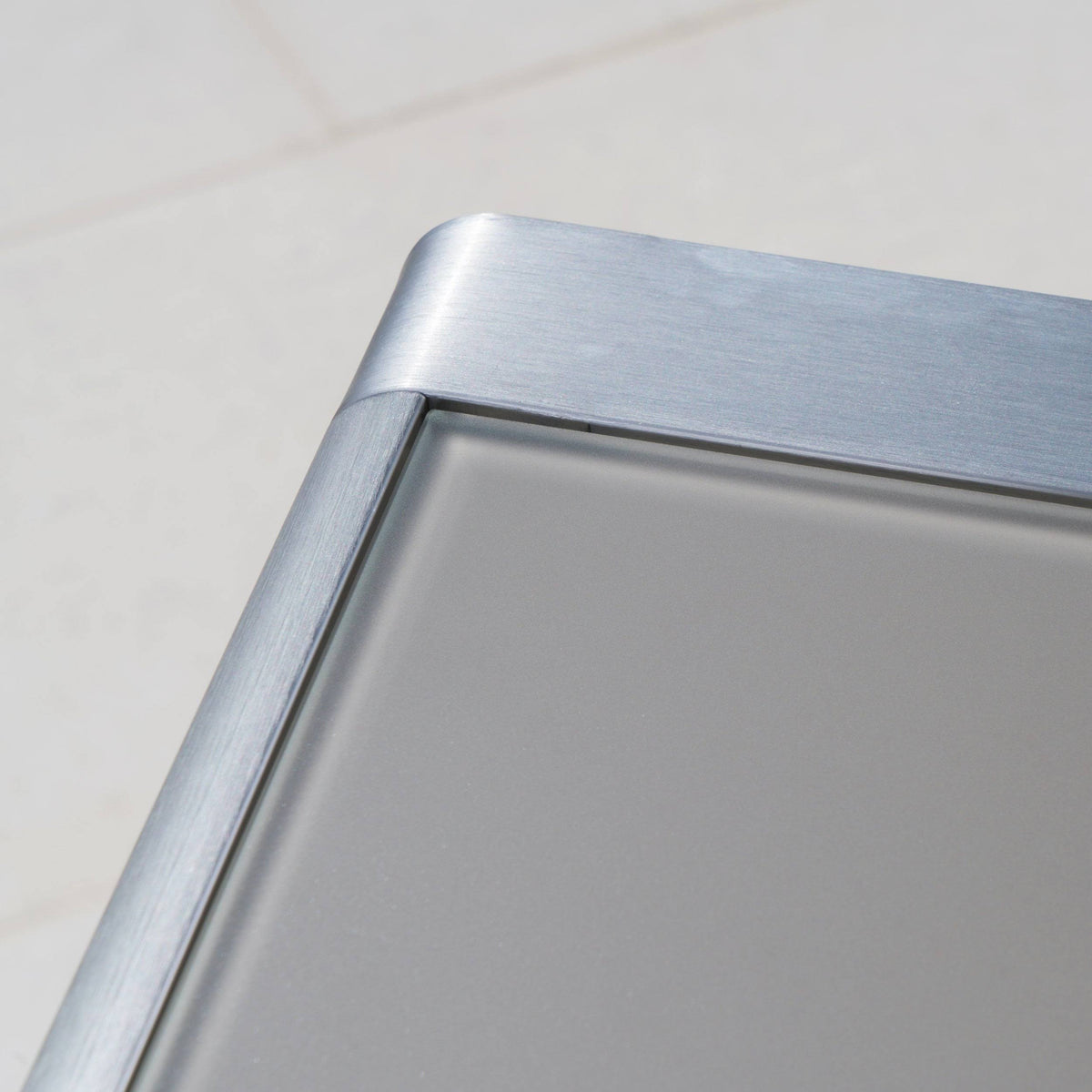 Square Aluminum Bar Table with Glass Top E67790