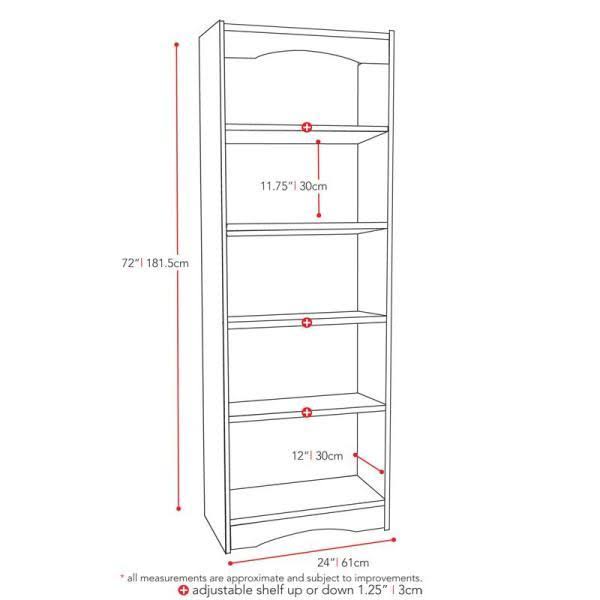 Midnight Black Tall Bookcase Q894774