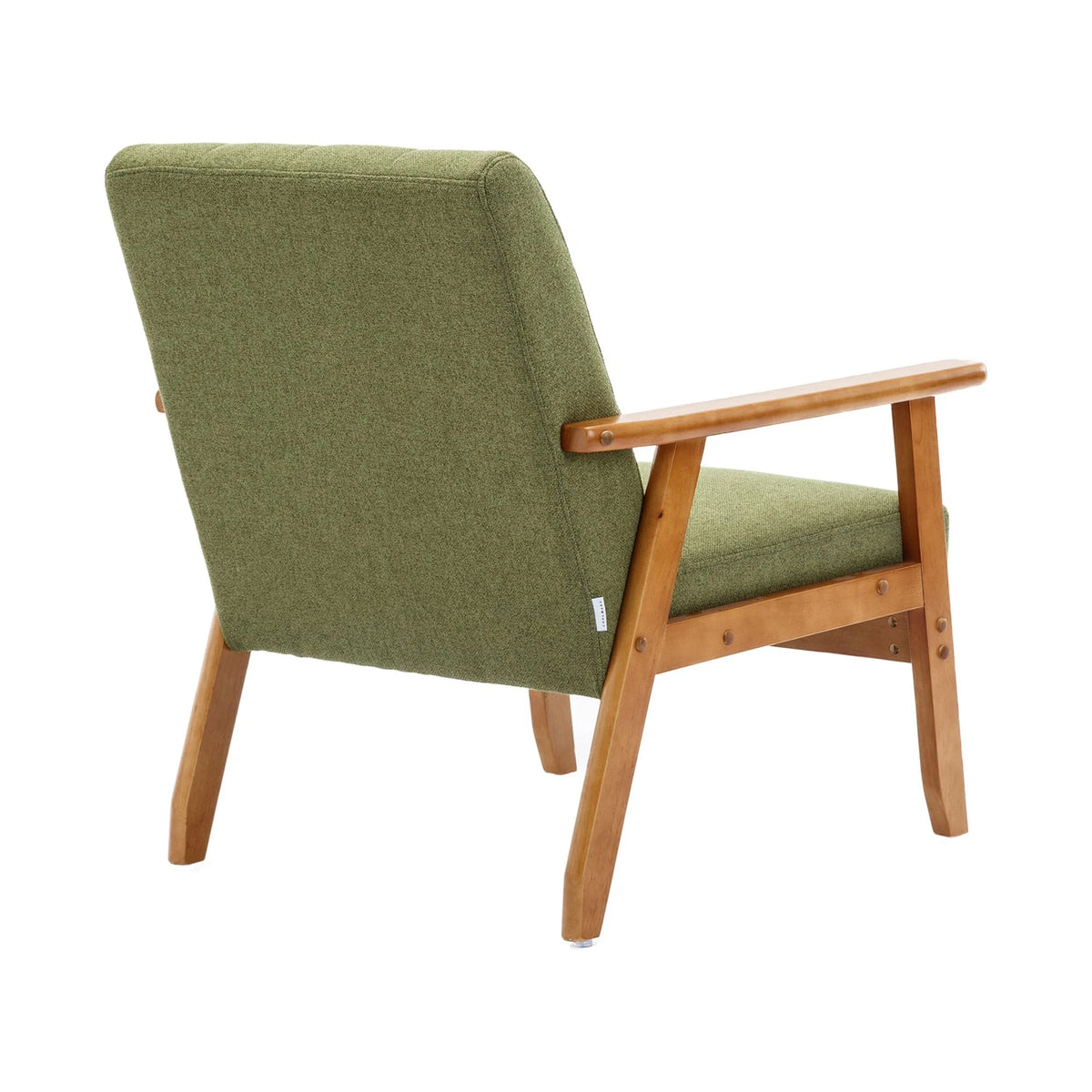 Accent Chairs Set of 2 with Side Table, Wood and Fabric Armchairs P35353