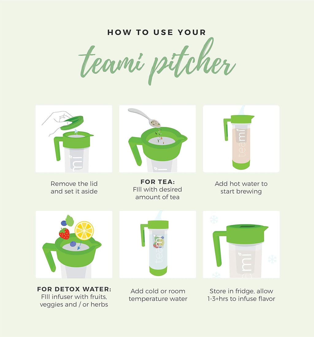 Green 60 Ounces Tea Pitcher with Lid I49840