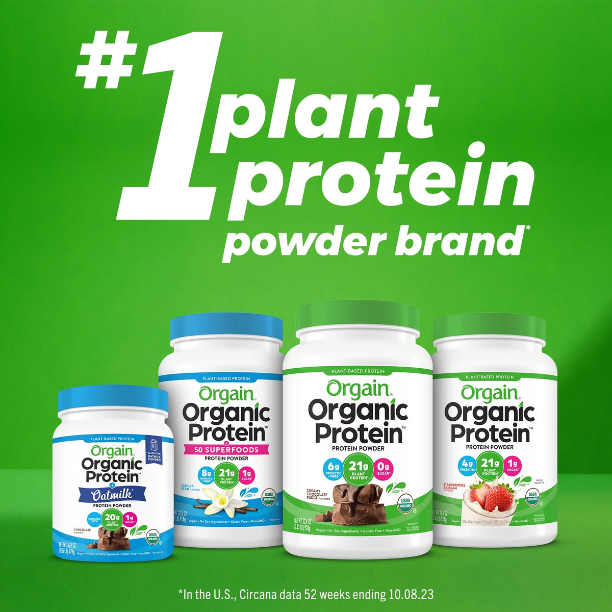 Organic Vegan 21g Protein Powder Vanilla Bean 2.03lb X619