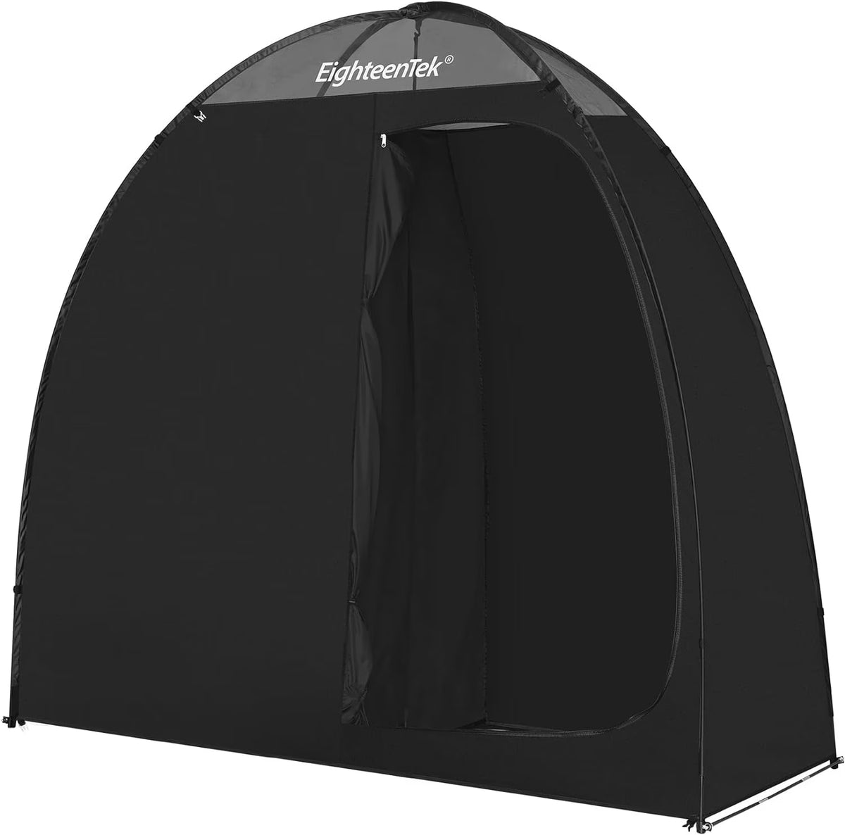 Camping Shower Tent Changing Room with Fixed Floor 2 Rooms and Doors Pop Up Privacy Shelter with Carry Bag 83"x43"x80" P38568