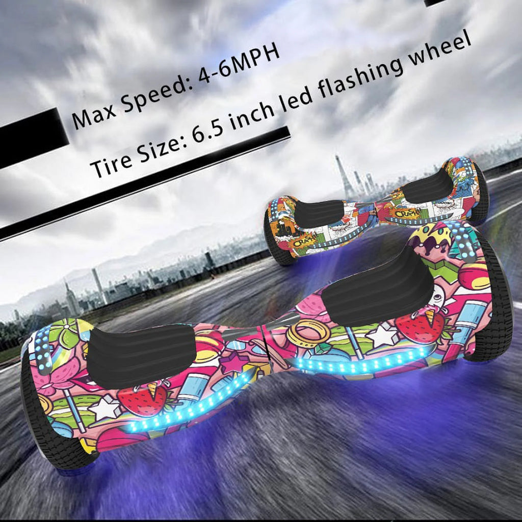 Unicorn Hoverboard Electric Scooter with Bluetooth Speaker and LED Light U917