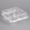 4 Compartment Clear Hinged Cupcake Container - 300/Case T929507