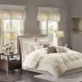 24 Piece King Ivory Comforter Set with Sheets K472772