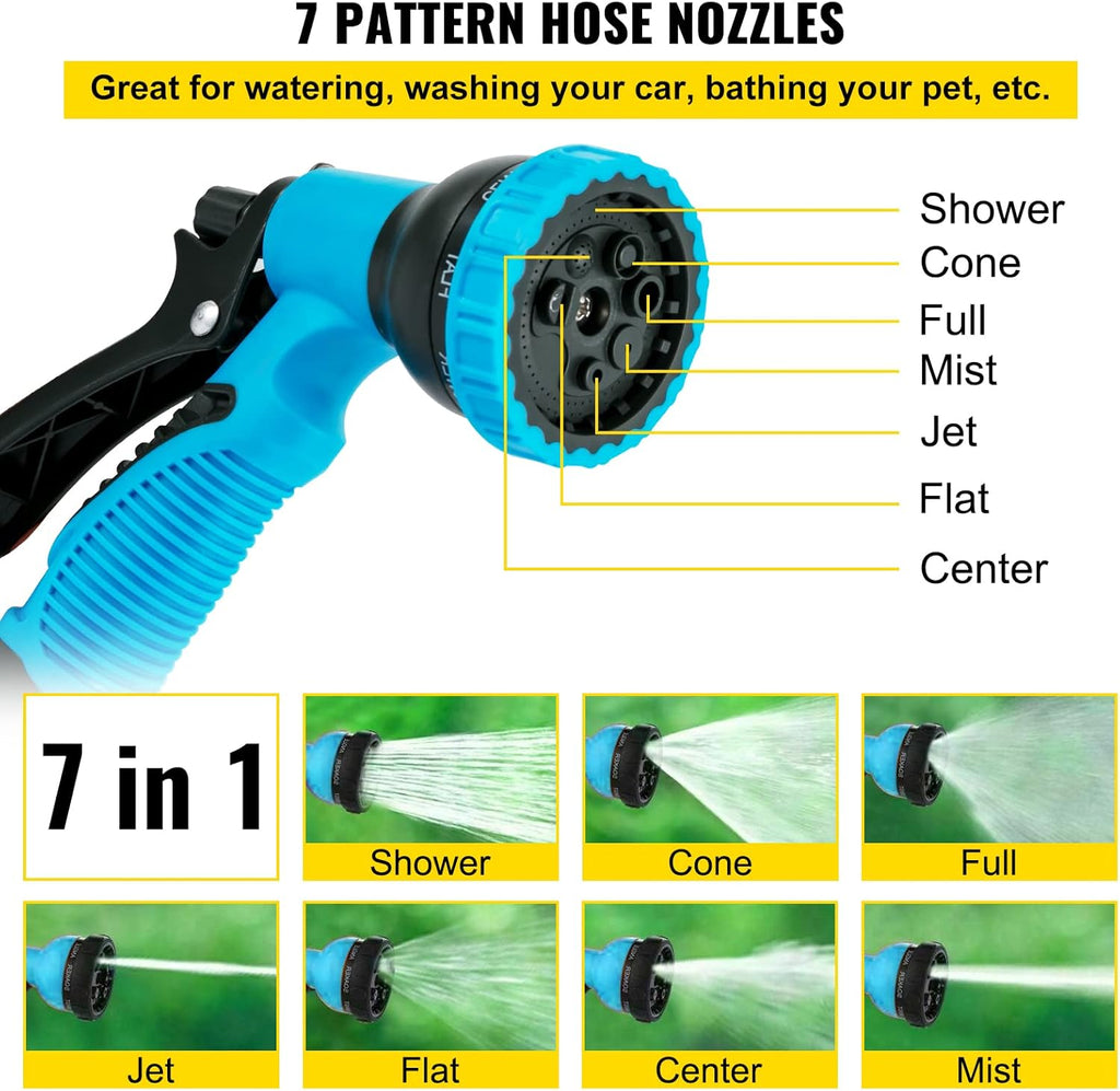 Retractable Hose Reel, 5/8 inch x 50 ft, Wall Mounted Garden Hose Reel, Blue Pack of 2 R4563