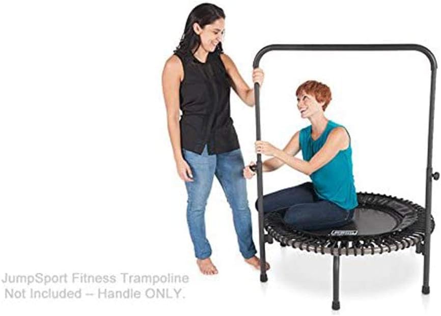 Black 39-Inch Fitness Rebounder Trampoline with Steel Handle Bar Q537113