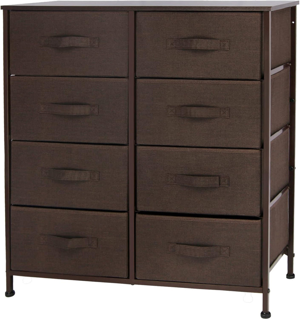 Rustic Brown Fabric 4 Drawer Storage Dresser Y183883