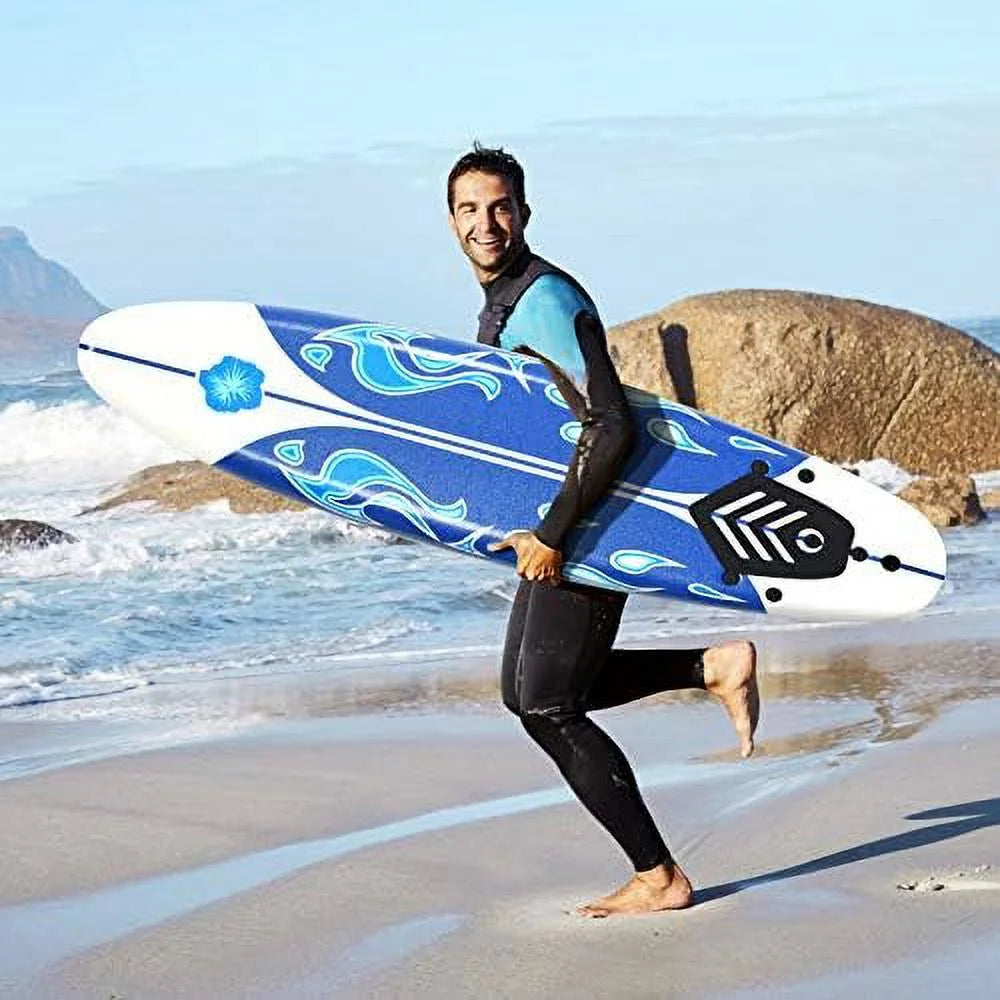 Non-Slip Surfing Board With Removable Fins & Leash V551021