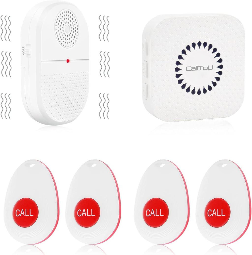 Wireless Caregiver Pager Emergency Alert System Call Button Q389