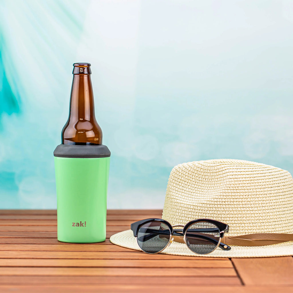 Pistachio Double Wall Stainless Steel Can and Bottle Cooler O370699