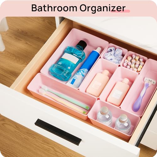 25 PCS Clear Plastic Drawer Organizers Set F7118