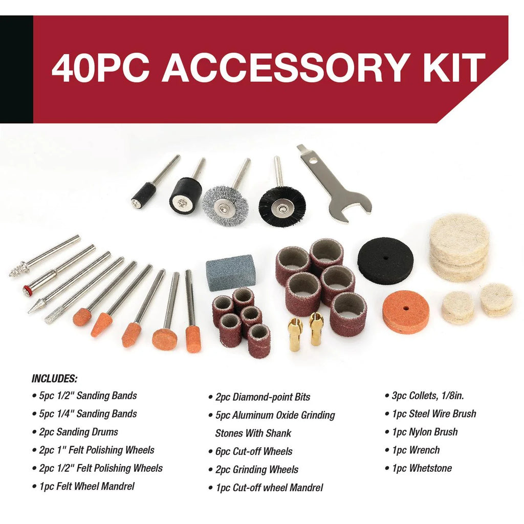 8V MAX Cordless Rotary Tool with 40 Piece Accessory Kit V72408