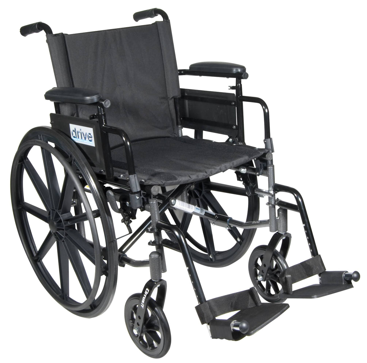 Lightweight Dual Axle Wheelchair with Adjustable Arms, Swing Away Footrests, 18x22 L541