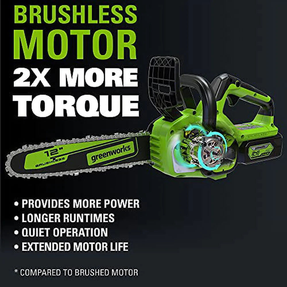 24V 12-inch Brushless Chainsaw with Battery and Charger P5165