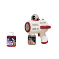 Space Astronaut Bubble Machine Handheld Fully Automatic Gatling Blow Bubble 10 Hole Electric Children Toy 100ml Bubble Makers J6471