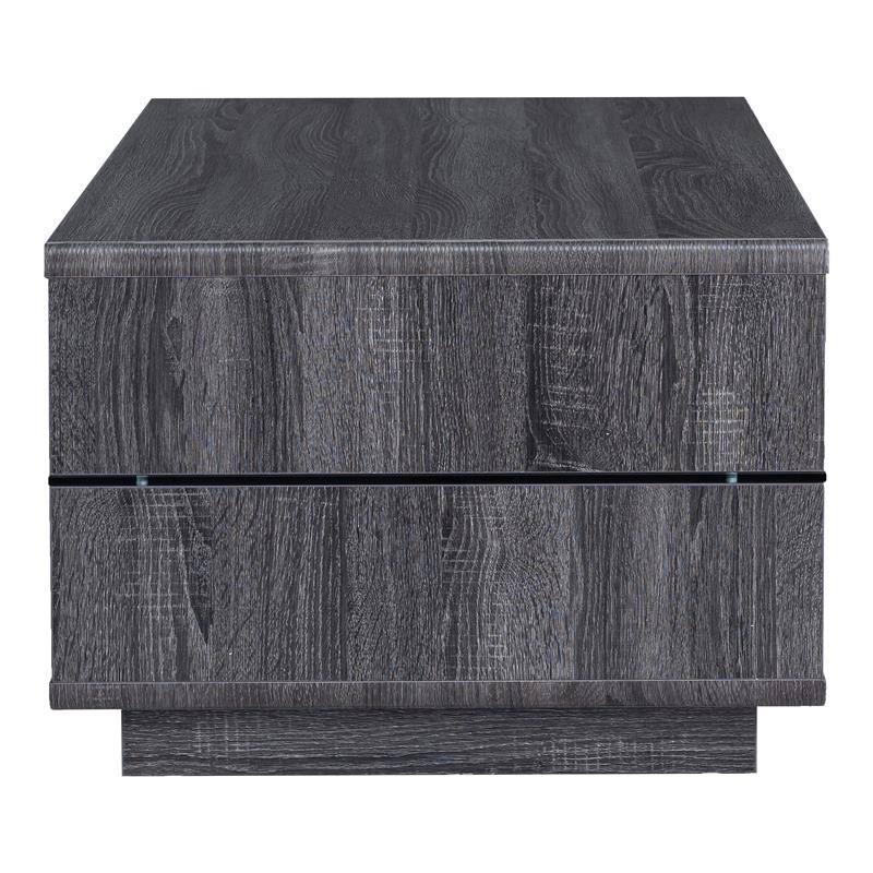 3-Piece Wood Coffee Table Set in Distressed Gray V8898