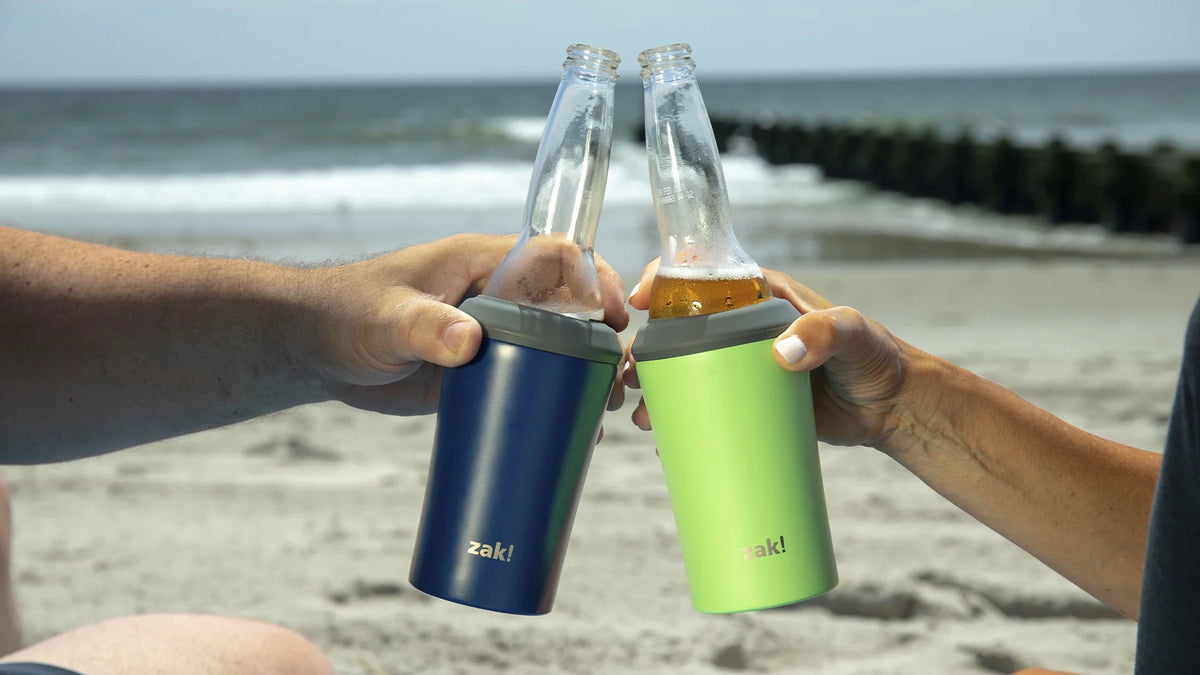 Pistachio Double Wall Stainless Steel Can and Bottle Cooler O370699