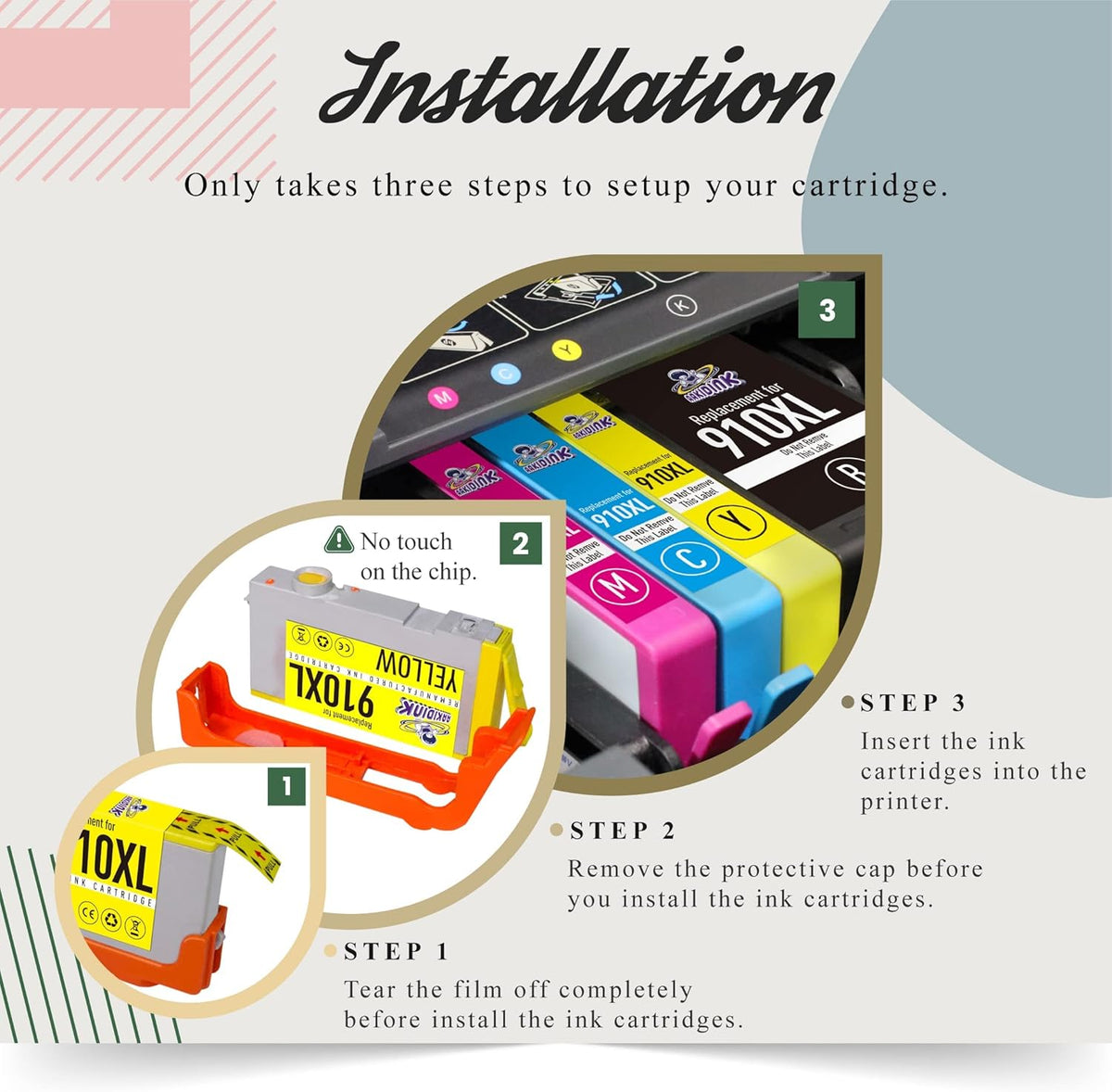 Remanufactured 910XL Ink Cartridge Combo Pack 4 Pack I84147