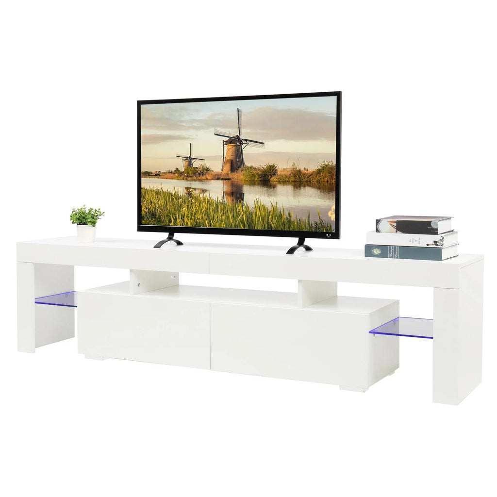High Gloss TV Stand Cabinet with 2 Storage Drawers X5407